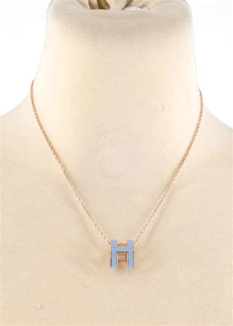 hermes h necklace rose gold|hermes pop h necklace price.